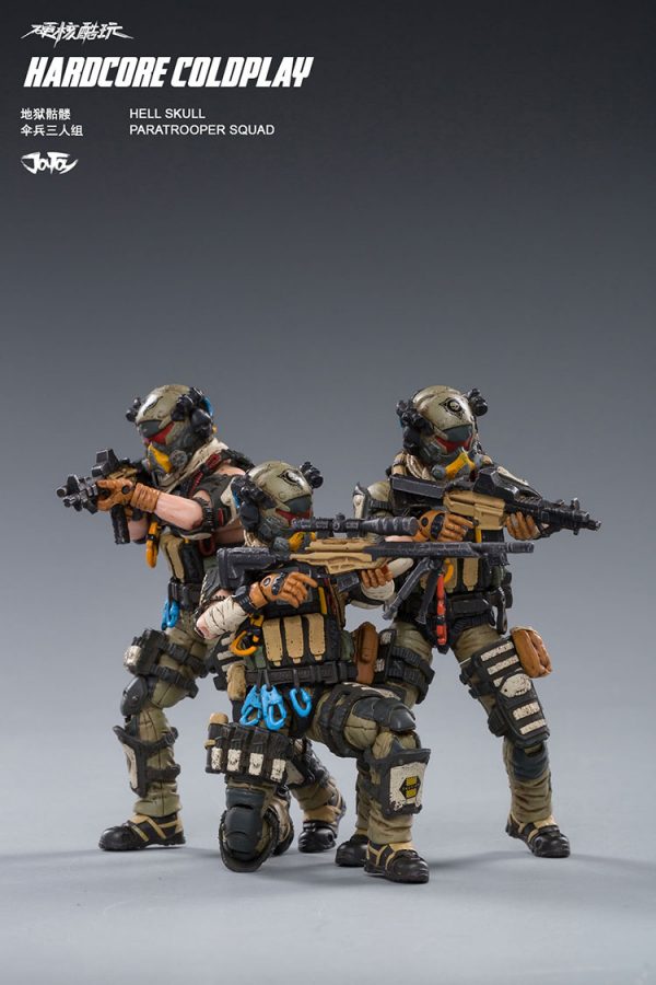 JoyToy Hardcore Coldplay Hell Skull Paratrooper Squad Scale 1/18 Action Figure Mechanical Collection Robot Miniature Model