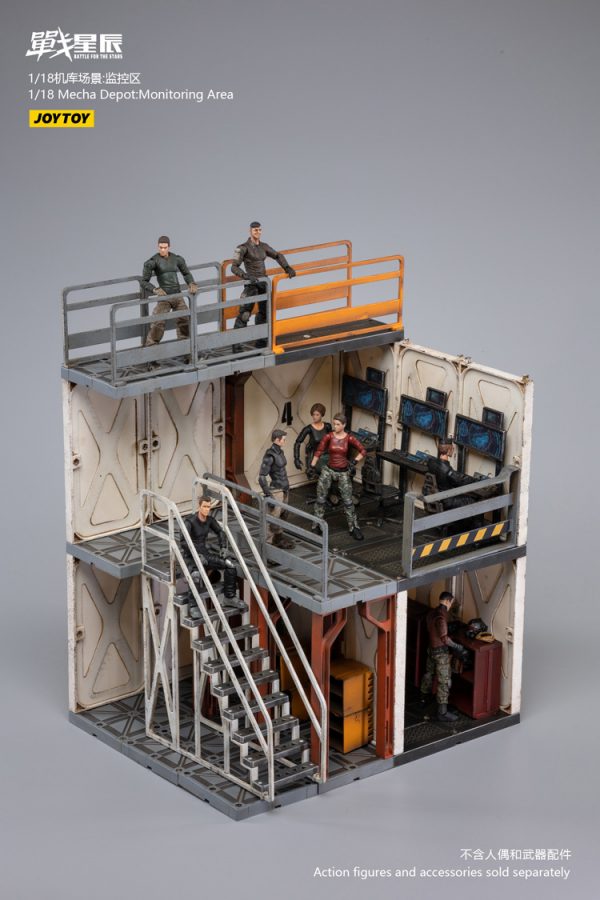 JoyToy Action Figure 23cm Scale 1/18 Battle for the Stars Mecha Depot Monitoring Area Diorama Model Miniature