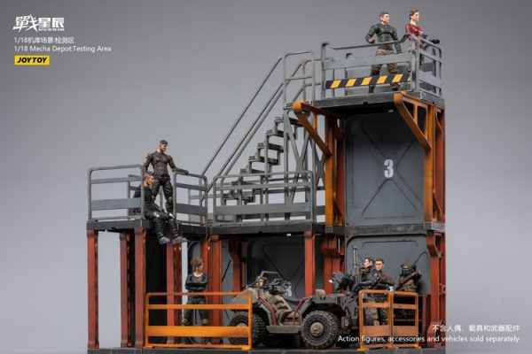 JoyToy Action Figure 23cm Scale 1/18 Battle for the Stars Mecha Depot Testing Area Diorama Model Miniature