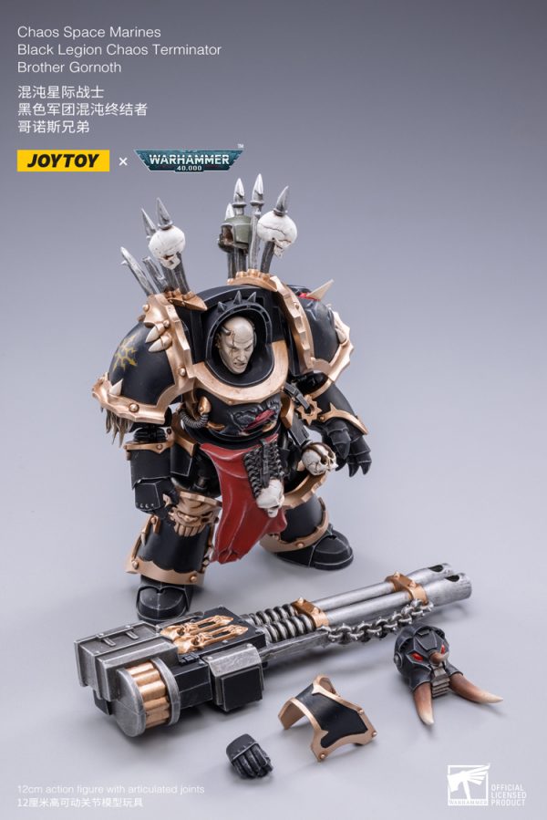 JoyToy Action Figure Warhammer 40K Black Legion Chaos Space Marines Black Legion Chaos Terminators Gnarl - Bathalorr - Gornoth