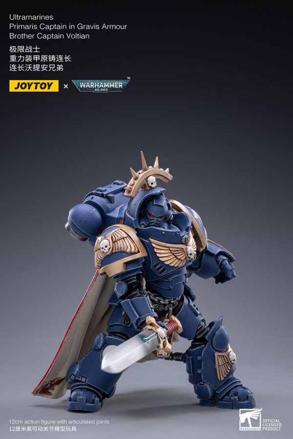 JoyToy Action Figure Warhammer 40K Ultramarines Primaris Captain Voltian