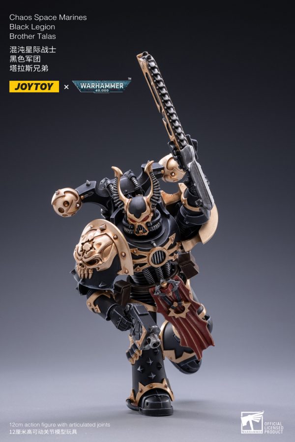JoyToy Action Figure Warhammer 40K Black Legion Chaos Space Marines Brother Talas - Narghast