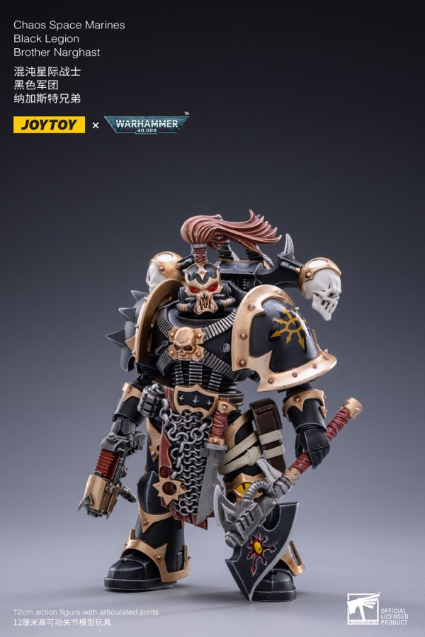 JoyToy Action Figure Warhammer 40K Black Legion Chaos Space Marines Brother Talas - Narghast