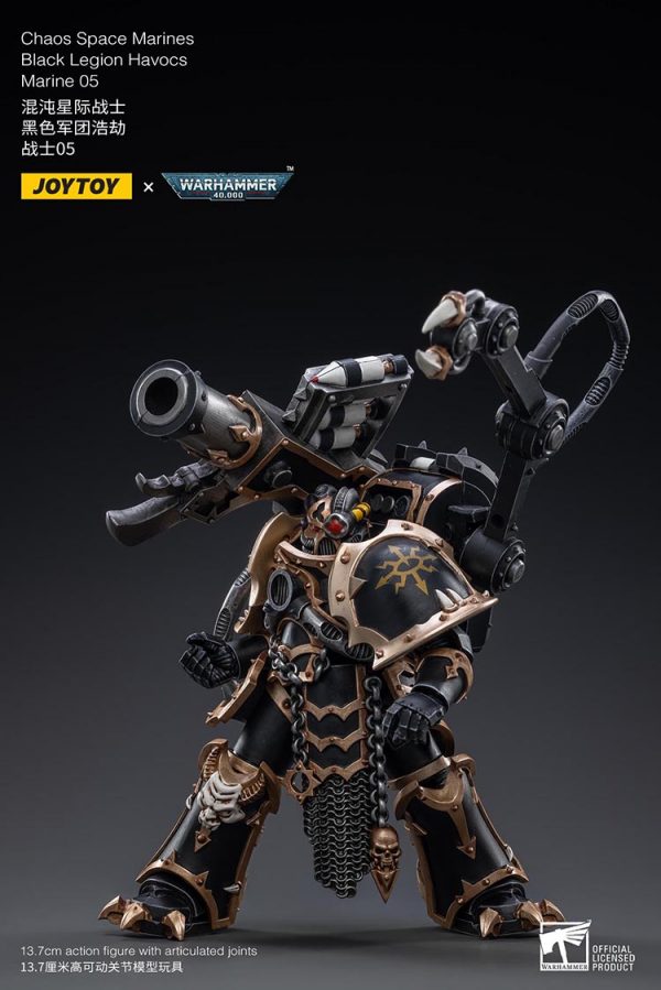 JoyToy Action Figure Warhammer 40K Black Legion Havocs Champion Marine 04 - Marine 05