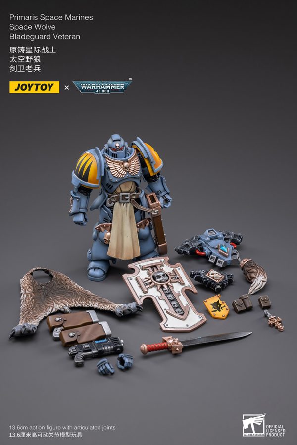JoyToy Action Figure Warhammer 40K Ultramarines Bladeguard Veterans Space Wolve