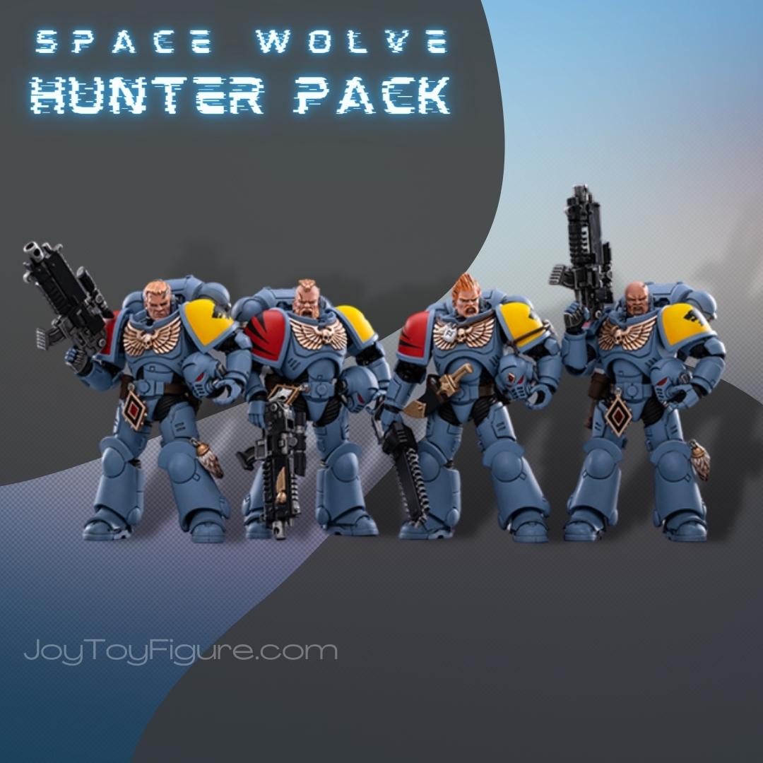 JoyToy Action Figure Warhammer 40K Space Wolves Battle Pack Hunter Pack