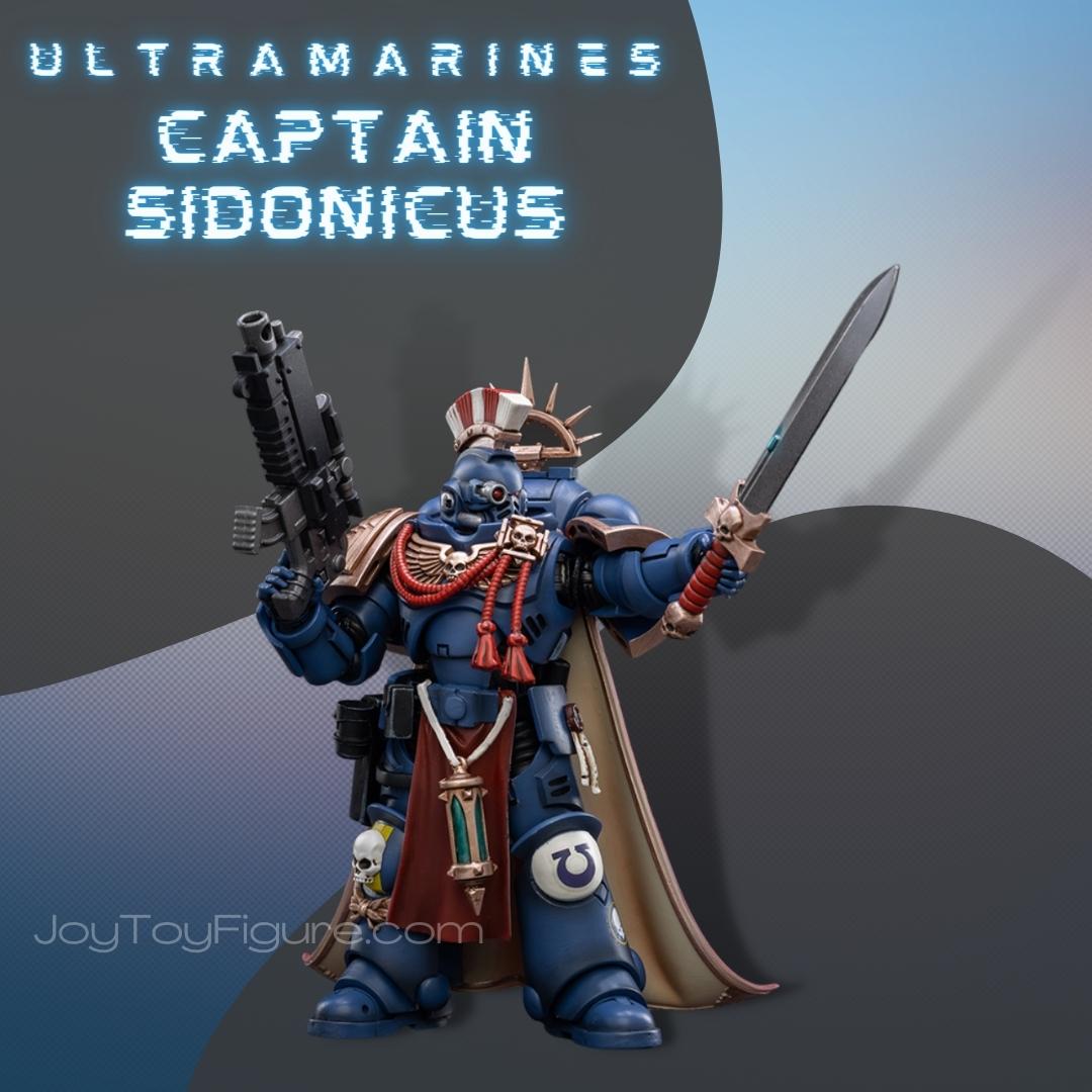 JoyToy Action Figure Warhammer 40K Ultramarines Primaris Captain Sidonicus