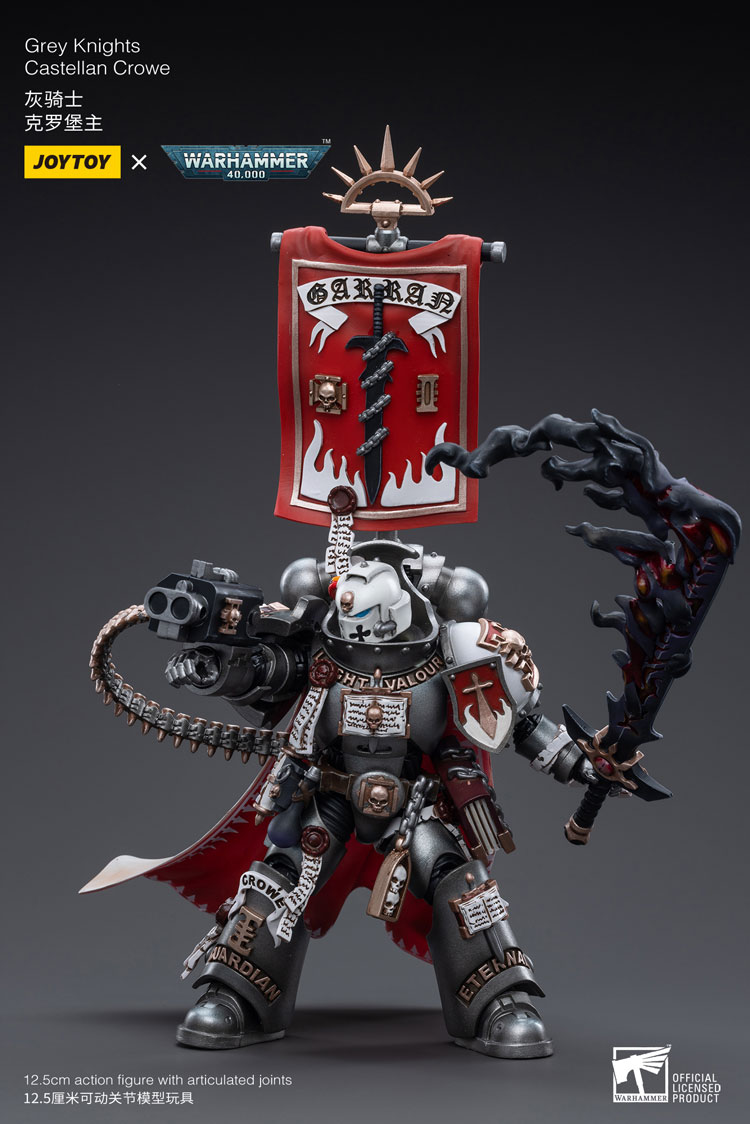 JoyToy Action Figure Warhammer 40K Space Marine Grey Knights Castellan Crowe
