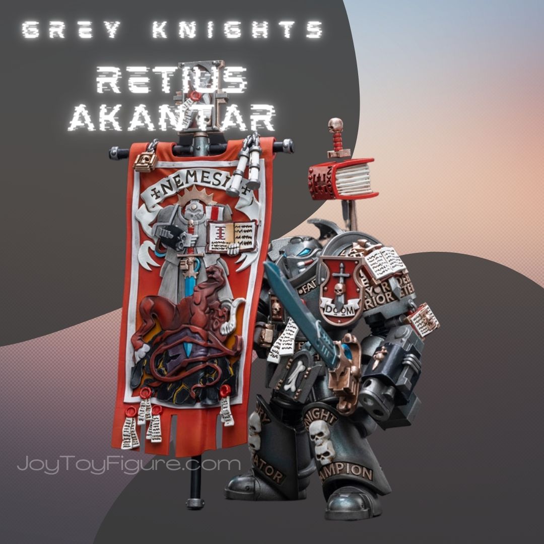 JoyToy Action Figure Warhammer 40K Space Marine Grey Knights Terminator Retius Akantar
