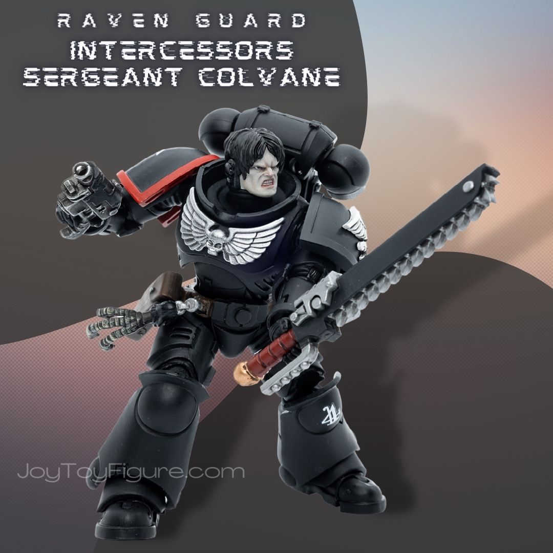 JoyToy Action Figure Warhammer 40K Raven Guard Intercessors Sergeant Colvane - Joytoy Figure
