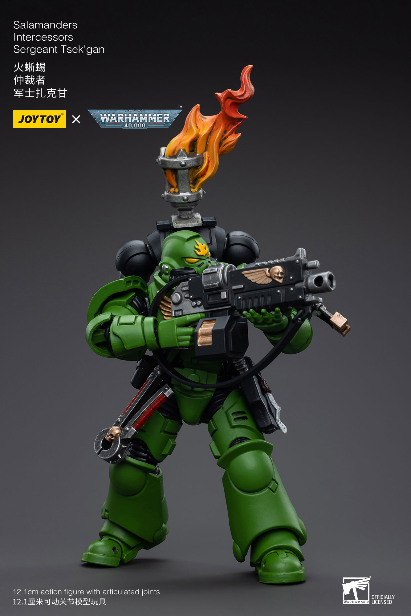 Joytoy Action Figure Warhammer 40k Salamanders Intercessors Sergeant Tsekgan Joytoy Figure 7147