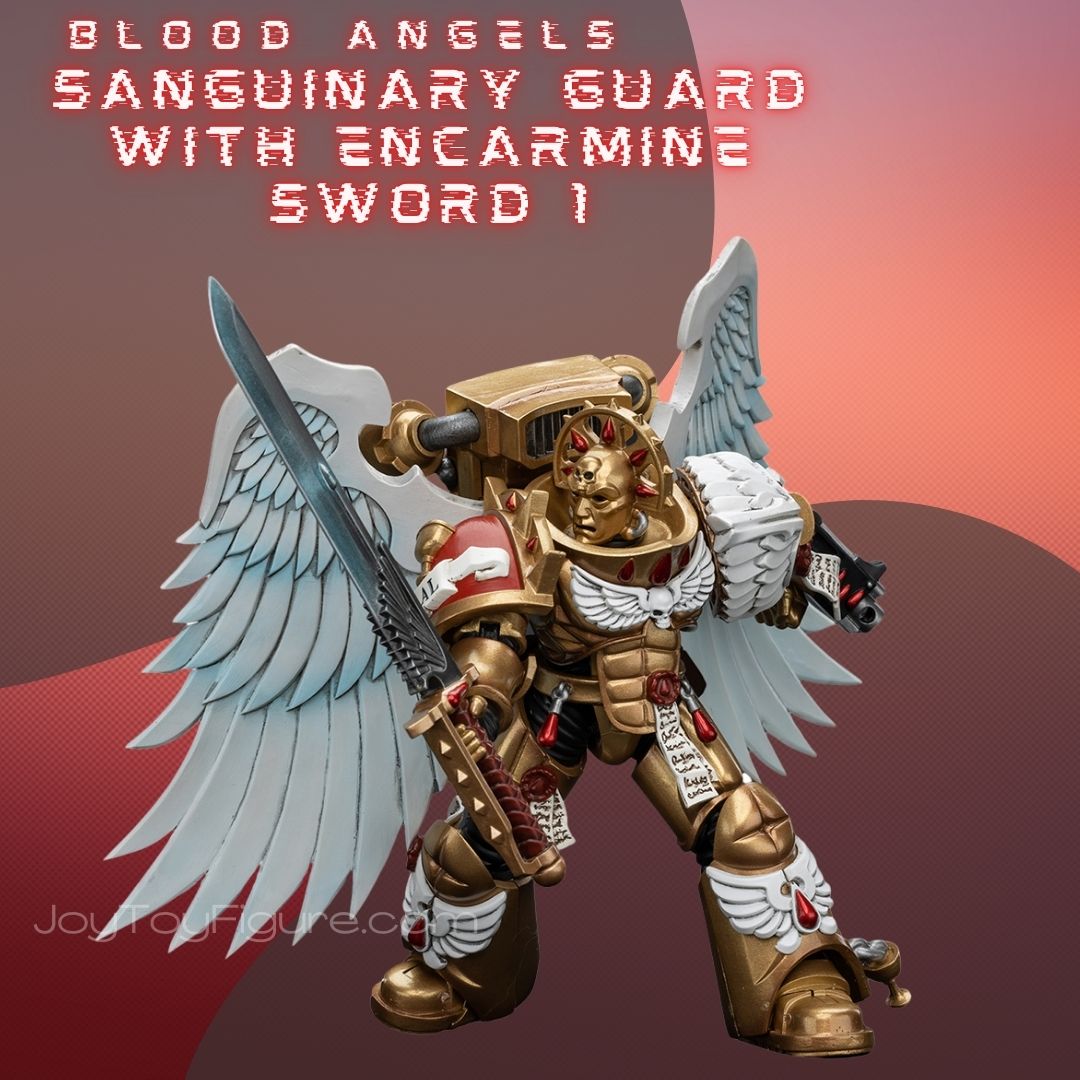 JoyToy WH40K Blood Angels Sanguinary Guard with Encarmine Sword 1 - Joytoy Figure