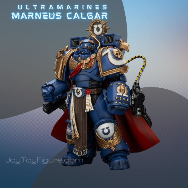 JOYTOY WH40K Ultramarines Marneus Calgar Chapter Master with MKX Gravis Armour and Gauntlets of Ultramar - Joytoy Figure